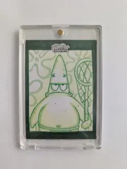 2025 Topps Spongebob Patrick Jelly Fisching Sketch Card 1 OF 1 by Halsey Camera - Image 1