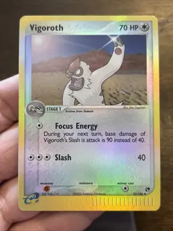 Vigoroth Reverse Holo 52/100 EX Sandstorm 2003 Pokemon Card TCG Old School Foil - Image 1