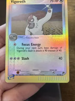 Vigoroth Reverse Holo 52/100 EX Sandstorm 2003 Pokemon Card TCG Old School Foil - Image 3