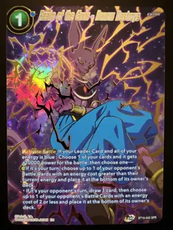 DBS Card Game Masters - Realm Of The Gods Beerus Destroys SPR Foil BT16-045 - Image 1