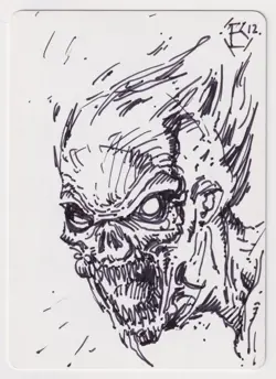 Signed Bad Ass Proof Sketch MP Unhinged Artist Thomas M. Baxa 2004 MTG Magic AP! - Image 1