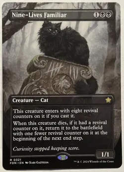 MTG Nine-Lives Familiar (Borderless)-Foundations NM-M - Image 1