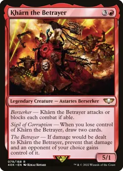 MTG Kharn the Betrayer ** Warhammer 40,000 Commander ** English - Image 1