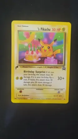 ______'s Pikachu 24 World Collection Gold Tail Promo Pokemon Card - Image 1
