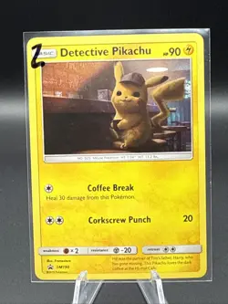 Detective Pikachu SM190 Pokemon Sun & Moon Promo Lightly Played 2 - Image 1