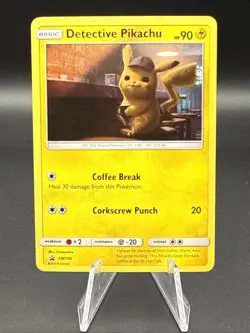 Detective Pikachu SM190 Pokemon Sun & Moon Promo Lightly Played 2 - Image 2