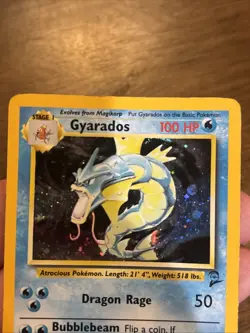 Pokemon Gyarados 7/130 Base Set 2 Holo Rare HP100 English Wizards of the Coast - Image 2