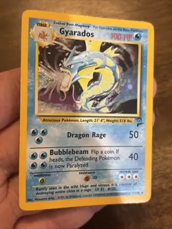 Pokemon Gyarados 7/130 Base Set 2 Holo Rare HP100 English Wizards of the Coast - Image 4