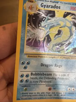 Pokemon Gyarados 7/130 Base Set 2 Holo Rare HP100 English Wizards of the Coast - Image 5