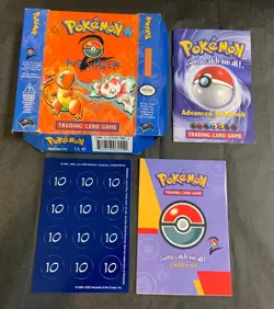 Pokemon Base Set 2 Hot Water Theme Deck EMPTY BOX (NO CARDS) Rule Book Counters - Image 1