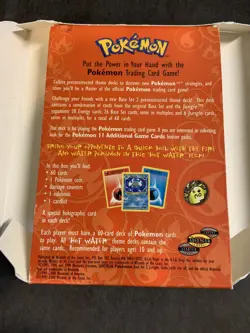 Pokemon Base Set 2 Hot Water Theme Deck EMPTY BOX (NO CARDS) Rule Book Counters - Image 4