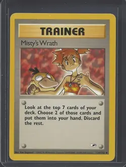 Gym Heroes #114/132 Misty's Wrath Uncommon 2000 Vintage Pokemon TCG - Image 1