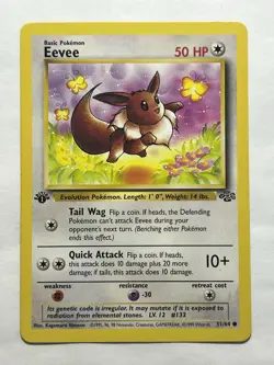 Pokemon TCG Eevee 1st Edition Jungle Set 51/64 Non Holo - Image 1