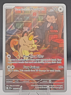 Pokemon 2025 Team Rocket's Meowth 203/182 Destined Rivals - DRI EN IR Holo - Image 1