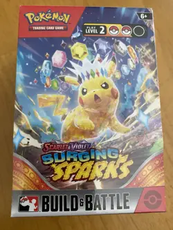 Pokemon Scarlet & Violet Surging Sparks Build And Battle Box New Sealed 4 Packs - Image 1