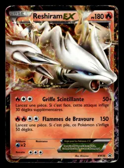 Carte Pokemon Reshiram Ex BW36 Noir Et Blanc Promo FR - Image 1