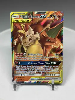Charizard & Braixen GX Tag Team 22/236 Pokemon Cosmic Eclipse Full Art UltraRare - Image 1