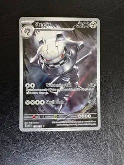 Pokemon Mega Evolution Steelix Full Art Card Illustration Rare 150/132 - Image 1