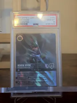DISNEY LORCANA ENCHANTED #221 ROBIN HOOD - CHAMPION OF SHERWOOD PSA 10 - Image 5