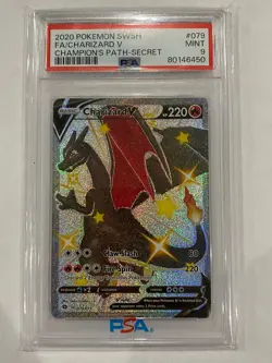 Pokemon TCG Charizard V Champions Path 79/73 Secret Rare PSA 9 sick card! - Image 1