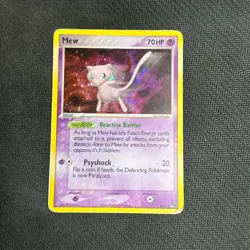 Pokemon TCG Card - MEW 4/17 - Pop Series 4 HOLO RARE HP - DMG - Image 1