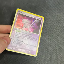 Pokemon TCG Card - MEW 4/17 - Pop Series 4 HOLO RARE HP - DMG - Image 2