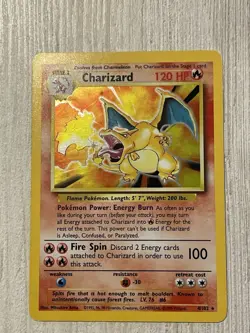 Pokemon Base Set Charizard Holo Rare Card 4/102 Near Mint Condition 1999 - Image 1