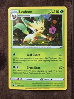 Leafeon #SWSH191 Pokemon SWSH: Sword & Shield Promo Card Cosmos Holo LP/NM - Image 1