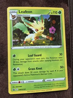 Leafeon #SWSH191 Pokemon SWSH: Sword & Shield Promo Card Cosmos Holo LP/NM - Image 2