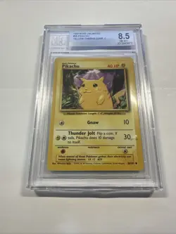 Pikachu Base Set 58/102 BGS 8.5 Pokemon Card Vintage BGS Yellow Cheeks - Image 1