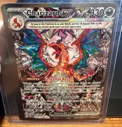 Pokemon TCG Sv03: Obsidian Flames CHARIZARD EX Holo Card 223/197 NM - Image 1