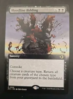 Bloodline Bidding (Extended Art) Lorwyn Eclipsed MTG Regular Near Mint - Image 1