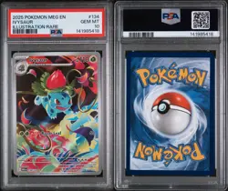 GEM MINT PSA 10 Mega Evolution Ivysaur 134/132 Holo Illust. Rare Pokemon TCG - Image 3
