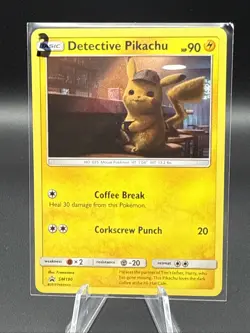 Detective Pikachu SM190 Pokemon Sun & Moon Promo Lightly Played 3 - Image 1
