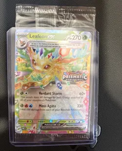 Pokemon TCG Leafeon ex 006/131 Prismatic Evolutions Stamped Promo SEALED - Image 1