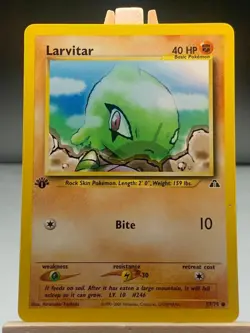 Pokemon TCG Larvitar Neo Discovery 57 Regular 1st Edition Common - Image 1