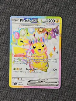 Pikachu EX 219/191 Pokemon TCG S&V Surging Sparks Full Art Ultra Rare English - Image 1