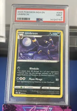 2025 POKEMON M24 EN-MCDONALD'S COLLECTION #009 UMBREON PSA 9 - Image 1
