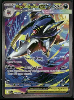 Pokemon Mega Sharpedo ex Special Illustration Rare Phantasmal Flames 127/094 - Image 1