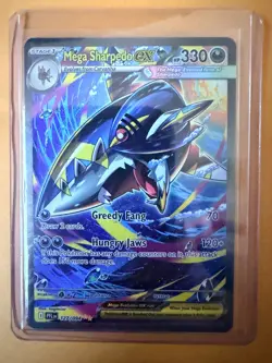 Mega Sharpedo ex 127/094 Phantasmal Flames Special Illustration Rare Pokemon - Image 1