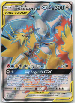 Moltres & Zapdos & Articuno GX 66/68 Hidden Fates Pokemon Card NM - Image 1