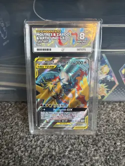 Pokemon Hidden Fates Moltres Zapdos Articuno GX Full Art Card 66/68 Ace 8 NM M - Image 1