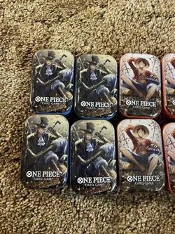 IN HAND SHIPS ASAP One Piece Tin Pack Set Vol. 2. Lot Of 12 Tins Sealed. OP-13 - Image 2