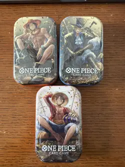 One Piece Tin Pack Set Vol 2 Set of 3 | TS-02 OP-13 | Factory Sealed | Bandai | - Image 1