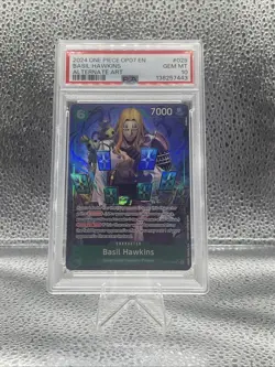 One Piece Basil Hawkins Alternate Art Op07-029 Psa 10 - Image 1