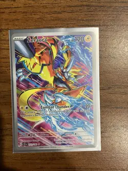 Pokemon TCG Zeraora Card 151/142 Illustration Rare, Stellar Crown - Image 1