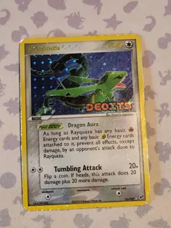 Rayquaza (22/107) Reverse Holo Rare Stamped - Deoxys EX 2005 Pokemon Card HP/DMG - Image 1