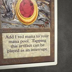 Mox Ruby Unlimited Magic Card Power 9 MTG 1993 - Image 4