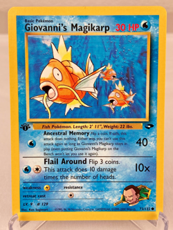 Giovanni's Magikarp 73/132 Gym Challenge Pokemon Card 1st Edition - NM / LP - Image 1