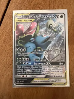 Celebi & Venusaur GX - SM167 - Pokemon Sun & Moon Promo Ultra Rare Card NM - Image 1
